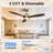 52" High-Airflow Ceiling Fan with Light - Quiet & Reversible DC Motor, 6-Speed Remote Control 3CCT Memory LED ﻿-606956024-606956028