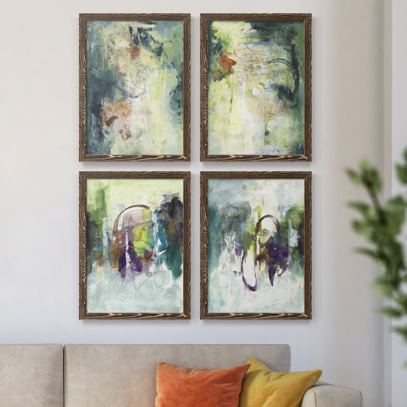Nature's Elements I - Toile encadrée de qualité supérieure - prête à être accrochée, Noyer, H 43,5 po x l 31,5 po x P 1 po