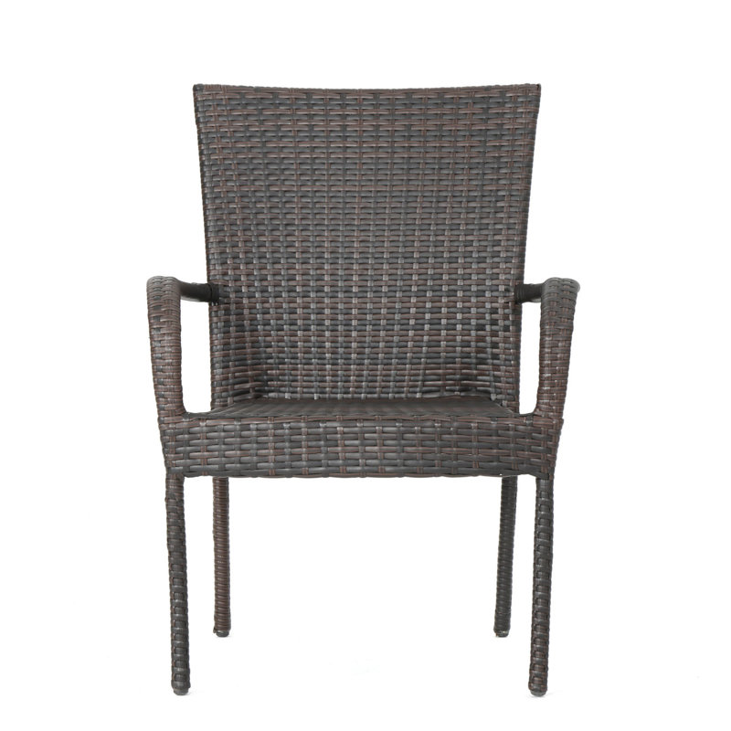Chaise empilable en osier PE 1 litre PE, Brun