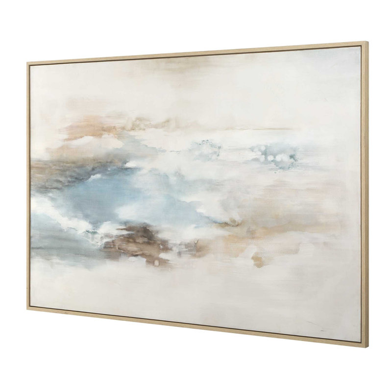«Uttermost Chassing», art sur toile bleu côtier