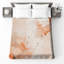 Couvre-lit matelassé orange à rayures abstraites toutes tailles-126684810
