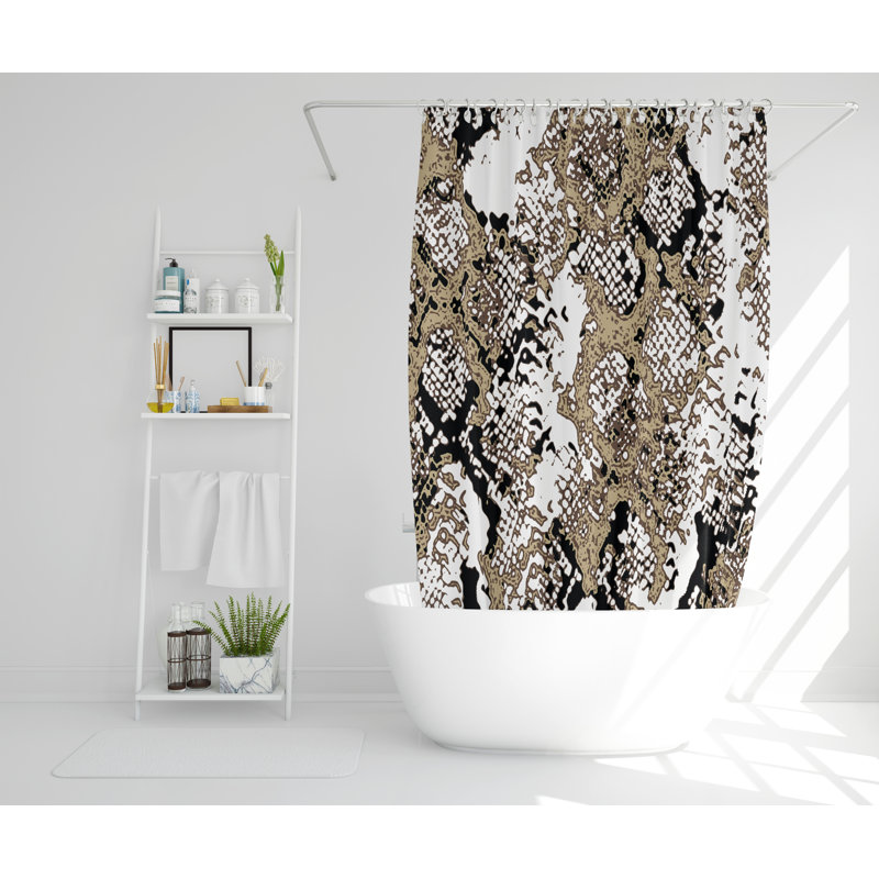 Manford Polyester Shower Curtain Set, 168cm H x 168cm W