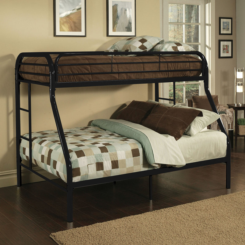 Henline Kids Bunk Bed, Twin XL Over Queen, Black