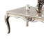 Table basse Roche, 53 pouces, pieds en cabriole classique, bois doré champagne