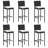 Rectangular 6 - Person Bar Height Dining Set with Cushions-195485600-195497056-195497062