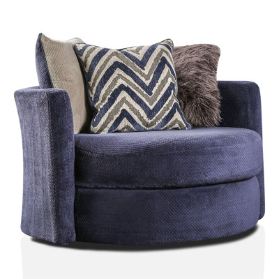 Vivalda Upholstered Swivel Barrel Chair