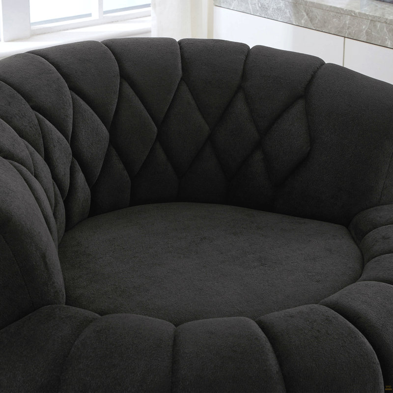 Fauteuil d'appoint pivotant 360 °, Noir