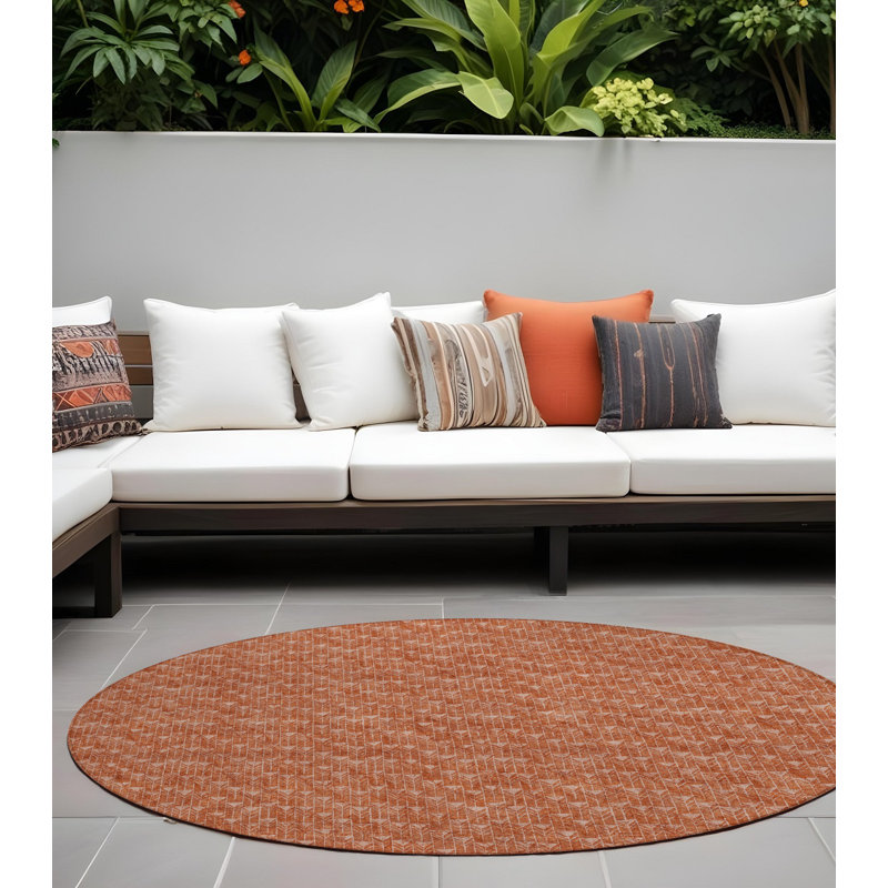 Tapis d'intérieur rond 8 po Terra Cotta