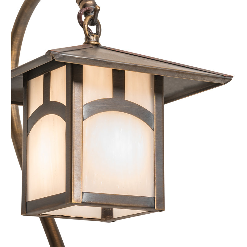 Seneca 23'' Antique Copper Pathway Light with Tortoiseshell Shade
