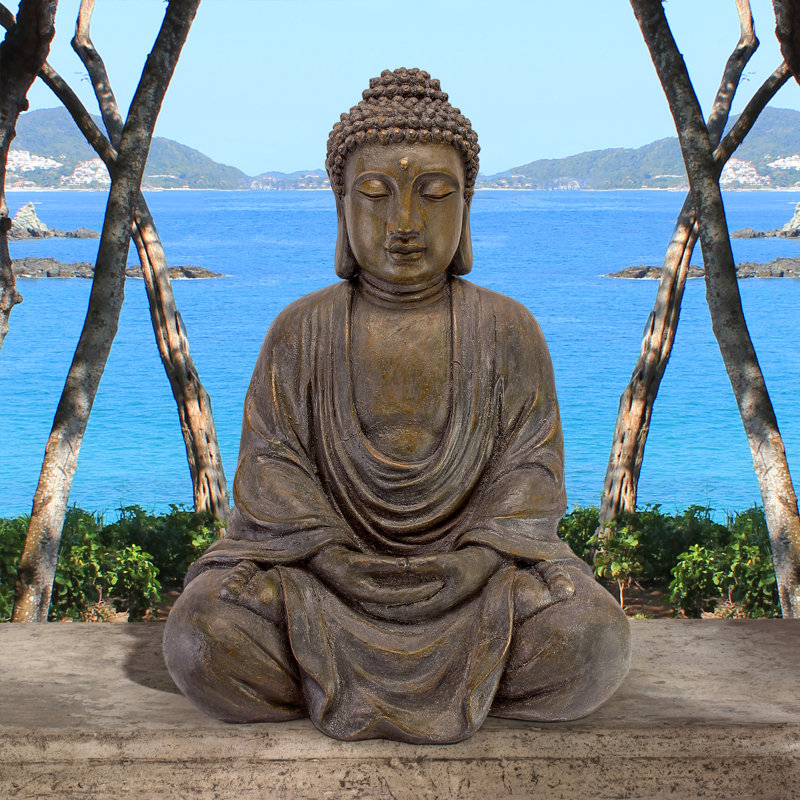 Statue de jardin Buddha du grand temple en méditation