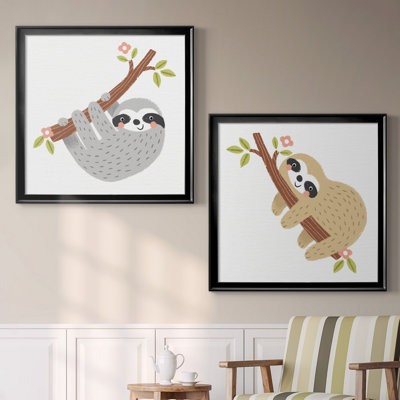 Gris paresseux - ensemble de 2 reproductions d'art