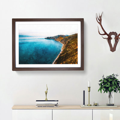 Coastline of New Zealand - Picture Frame Graphic Art Print