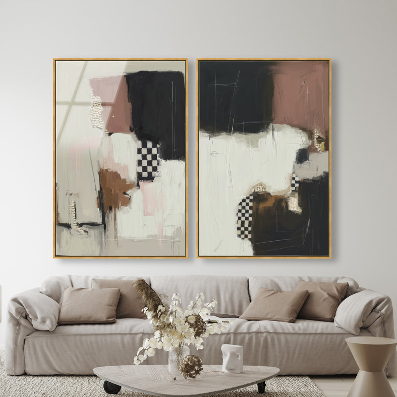 Longing Set Set by Oliver Gal, 37"H x 55"W, Gold Floater Frame