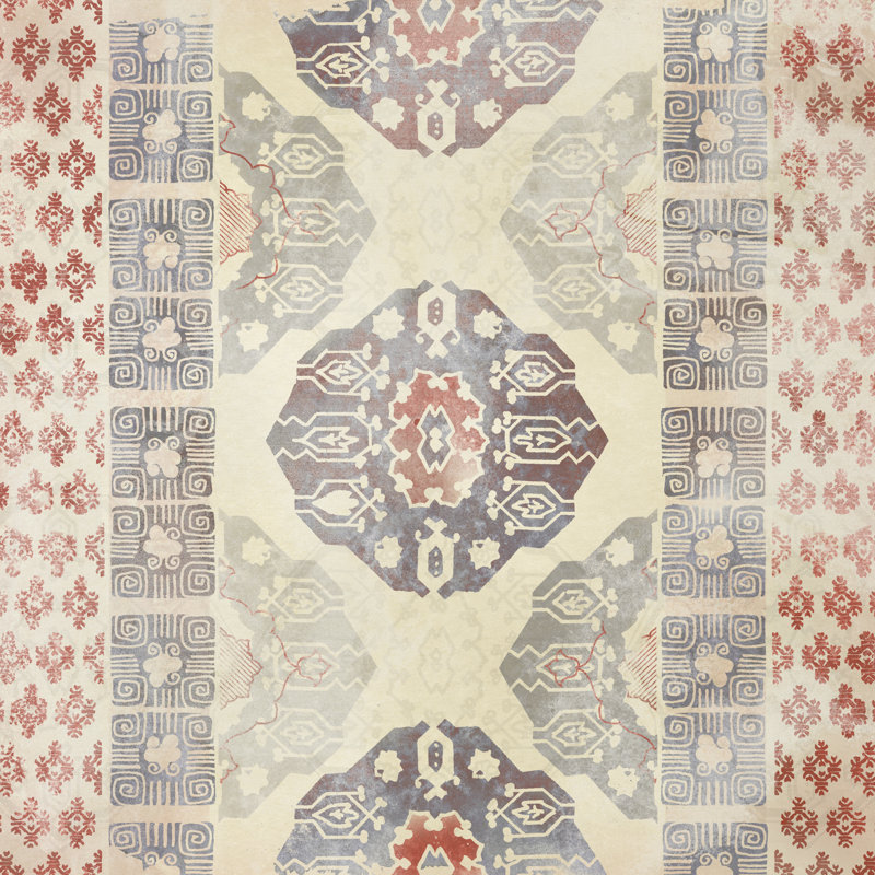 Textile terreux indigo I, H 36 po x l 36 po x P 1,25 po