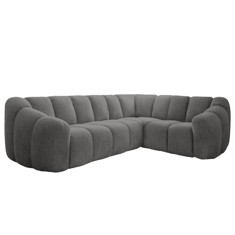 Shell Corner Sofa , Right Hand Facing, Dark Grey