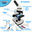 Dr. STEM: Microscope de laboratoire - trousse scientifique 39 pièces, lames pour échantillons, boîte de Pétri, grossissement et lumières de lentilles réglables, accessoires d’examen, enfants de 8 ans et plus