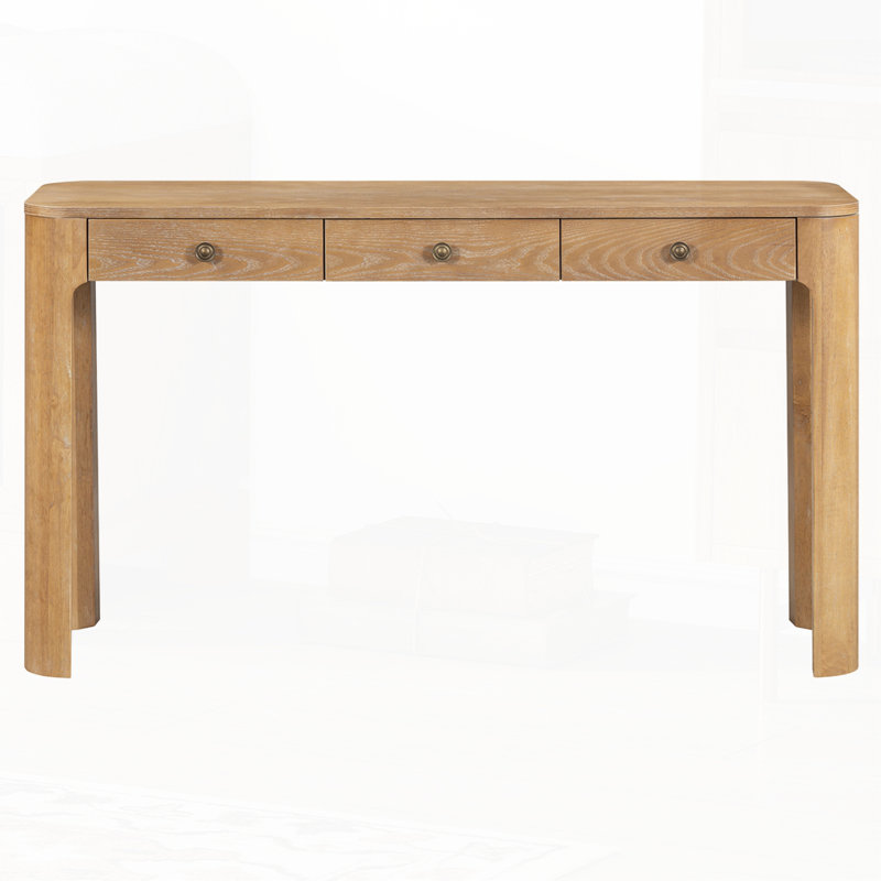 Console rustique avec coins arrondis, Naturel