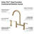 15" Stainless Steel Bridge Kitchen Sink Faucet with Side Sprayer-73223061-139381449