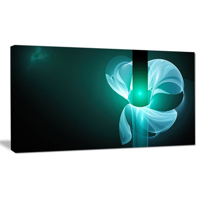 «Blue Flower Fractal Illustration», impression sur toile tendue