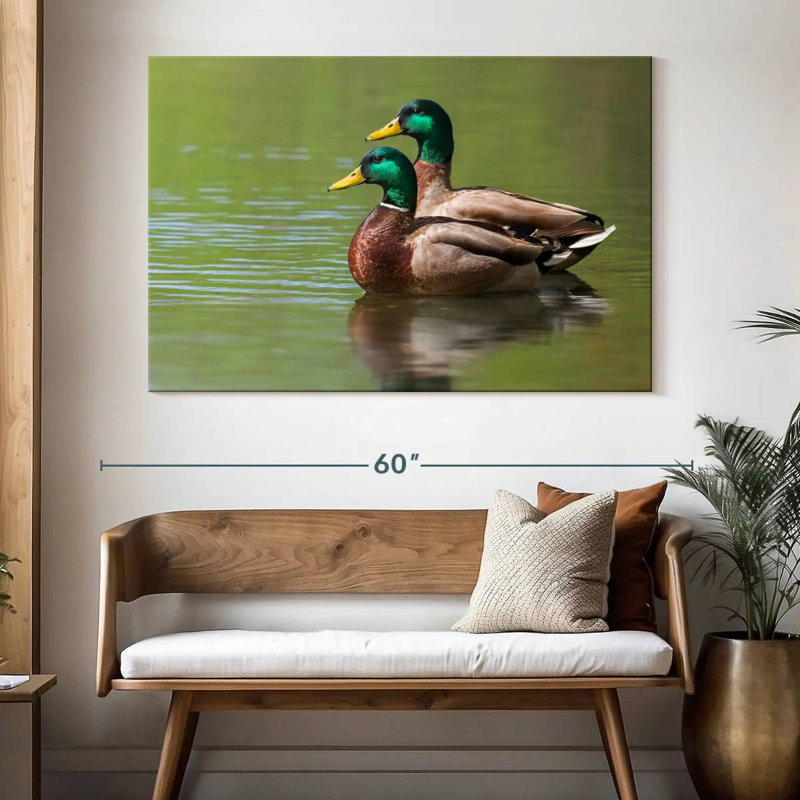 Brampt Mallard Duck Couple, 34" H x 51" W