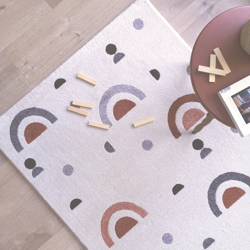 Stringer Sweet Tufted White/Brown Rug