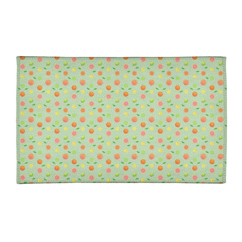 Tapis de la zone verte agrume fruits, Rectangle 2 pi x 3 pi