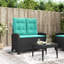 Banc de patio inclinable Red Barrel Studio® avec coussins en poly rotin-2099414806