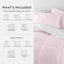 Ensemble de literie réversible 7 pièces - Ensemble d'édredon uni et de draps à motifs-99311808-99311805
