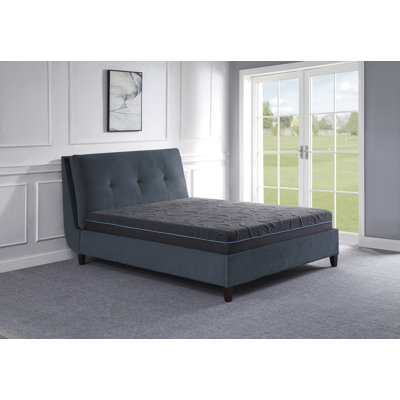 8" Full Size Bed Mattress Gel-Infused Memory Foam Hybrid Mattress, Dark Gray, Mattress In A Box, Firm Comfort Mattress