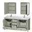 Sheffield 72" Double Bathroom Vanity Set with Mirror-703375069-777505469