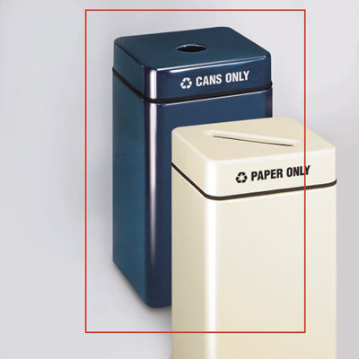 Fiberglass Open Recycling Bin - 20 Gallons