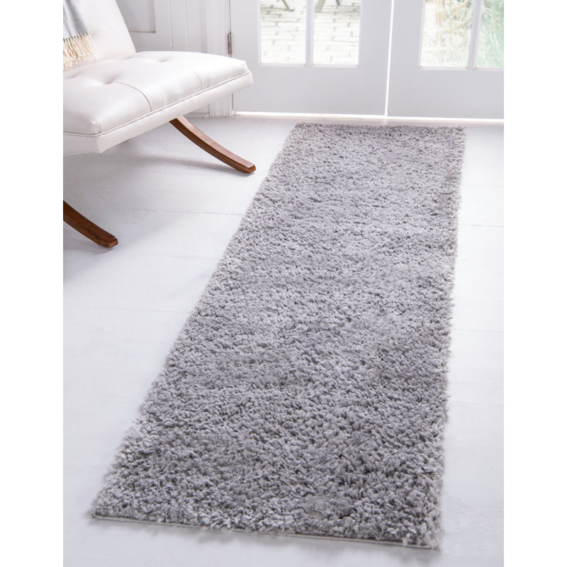 Tapis gris clair Canda, Tapis de couloir 2 pi 7 po x 13 pi 1 po