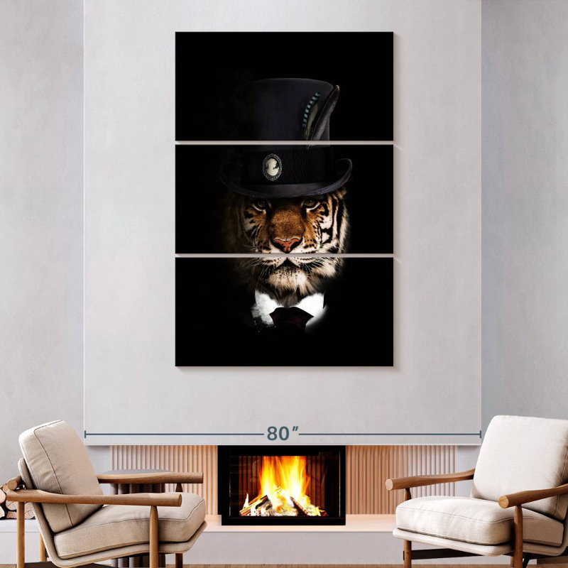 Ketti Classy Tiger I, 74" H x 48" W