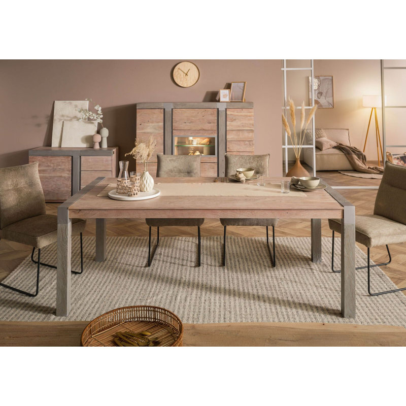 Amsterdam Acacia Solid Wood Dining Table, 76cm H x 160cm L x 90cm W