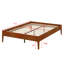 Lit plateforme moderne et minimaliste avec lattes de bois-245190361