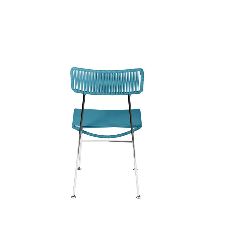 Chaise Hapi, Bleu / chrome