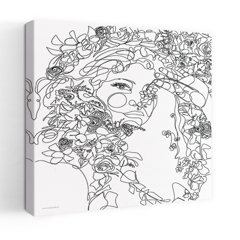 Parfum de lilas, art abstrait, H 18 po x l 18 po