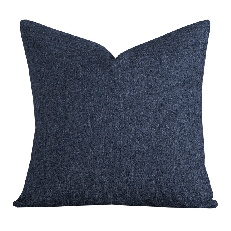 Belmont Throw Pillow Cover & Insert, Square 26", Deep Blue, Polyester