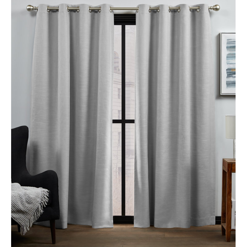 Paire de rideaux occultant Leavens Max, l 52" x L 84", Argent