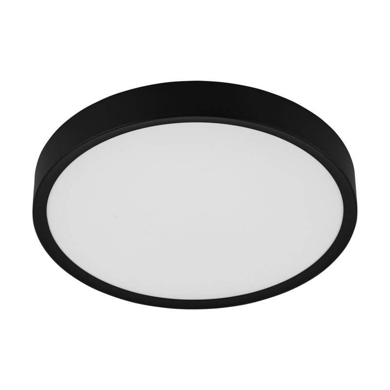 Azeemah LED Flush Mount, Black, 6cm H x 34cm W x 34cm D