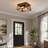 2-Light Flush Mount with Barnwood Accents-2121674588