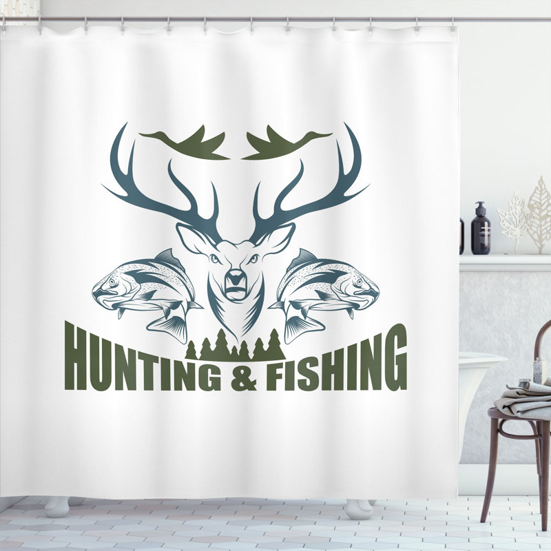 Shower Curtain with Hooks Included, 69" H x 105" W
