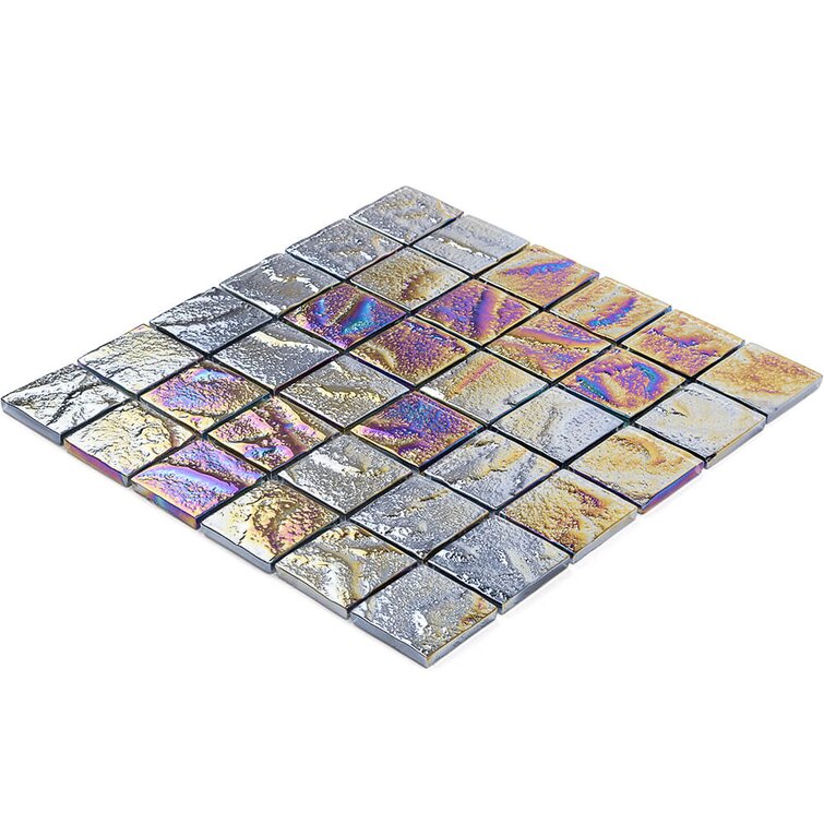 Multicolor Mosaic Glass Tiles Piece DIY Crafts Home Floor Wall Decorations  Tile
