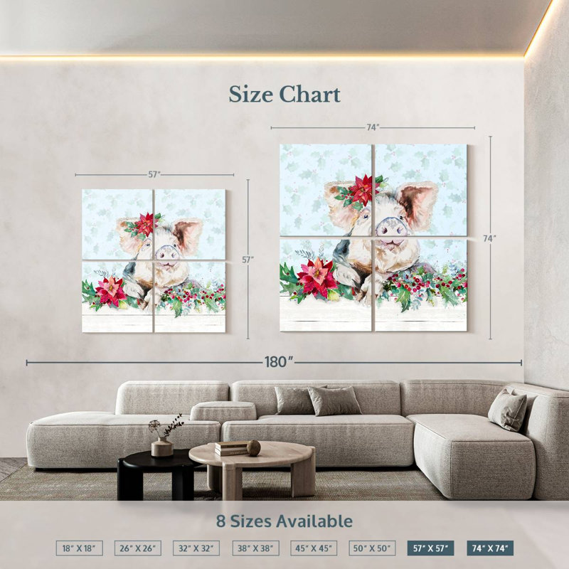 Brampt Holiday Little Piggy, 57" H x 57" W