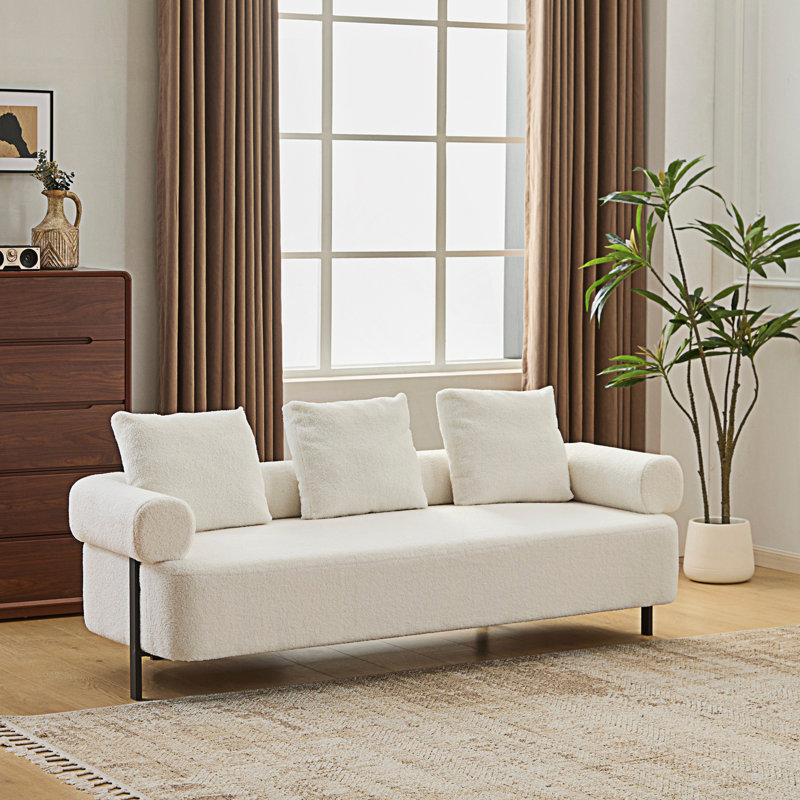 Canapé surdimensionné 3 places avec coussins moelleux Traylor, Beige