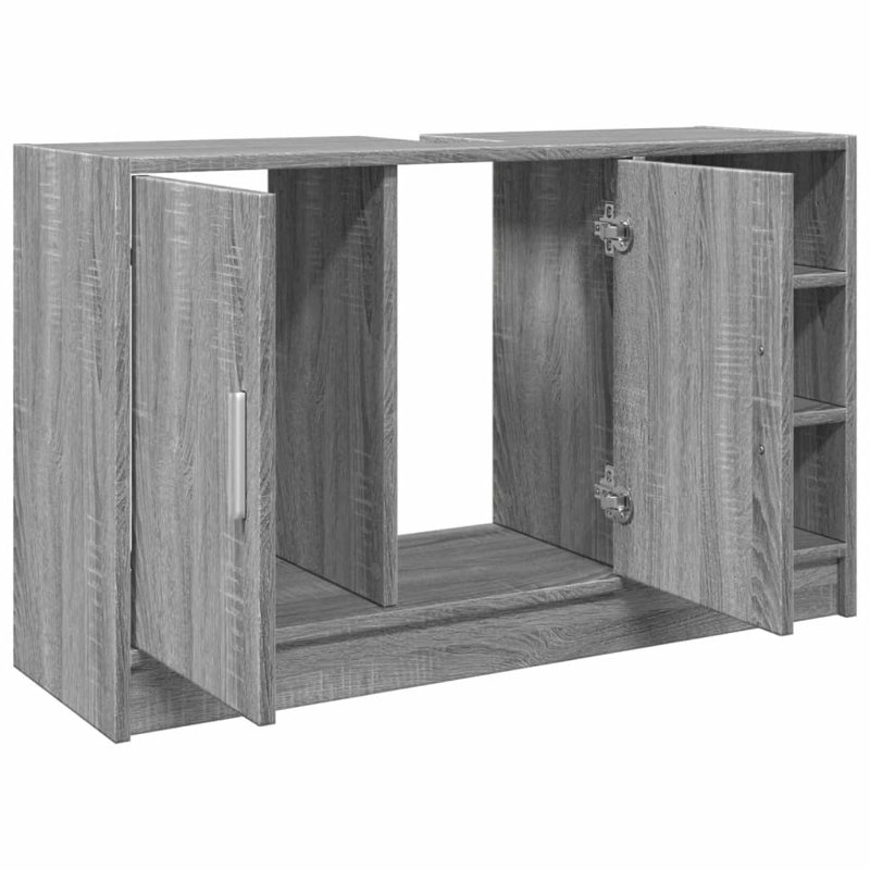 Breaden 90cm W x 55cm H x 29cm D Under Sink Cabinet, Grey/Sonoma