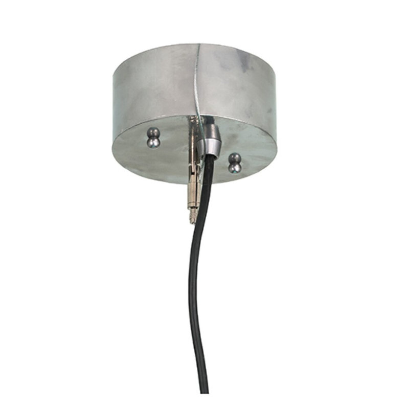Luminaire suspendu chromé simple à 1 lumière Makhtar