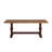 Berau 78" Solid Wood Oak Finish Top Dining Set With X-Back Chairs - 7-Piece, Antique Black Base Table, Antique White Base Chairs And Bench-439599415-439599417-439599418
