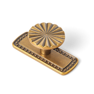 1.5" Diameter Novelty Flower Knob With Backplate(G018)