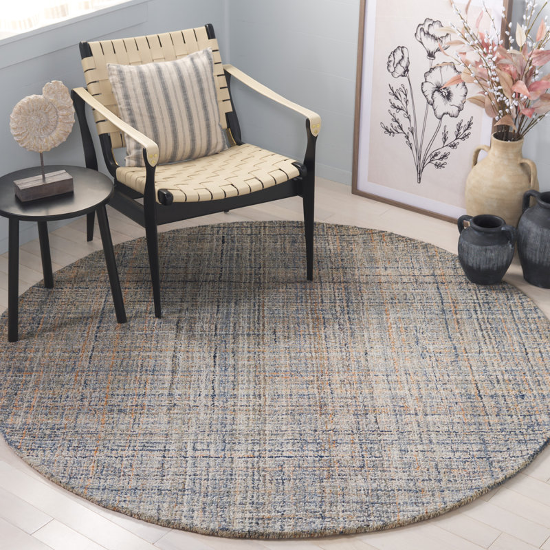 Larey Hand Tufted Performance Rug, Round 6'